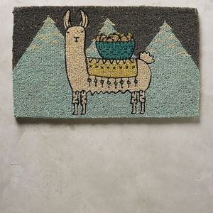 Anthropologie mountain lama door mat/rug